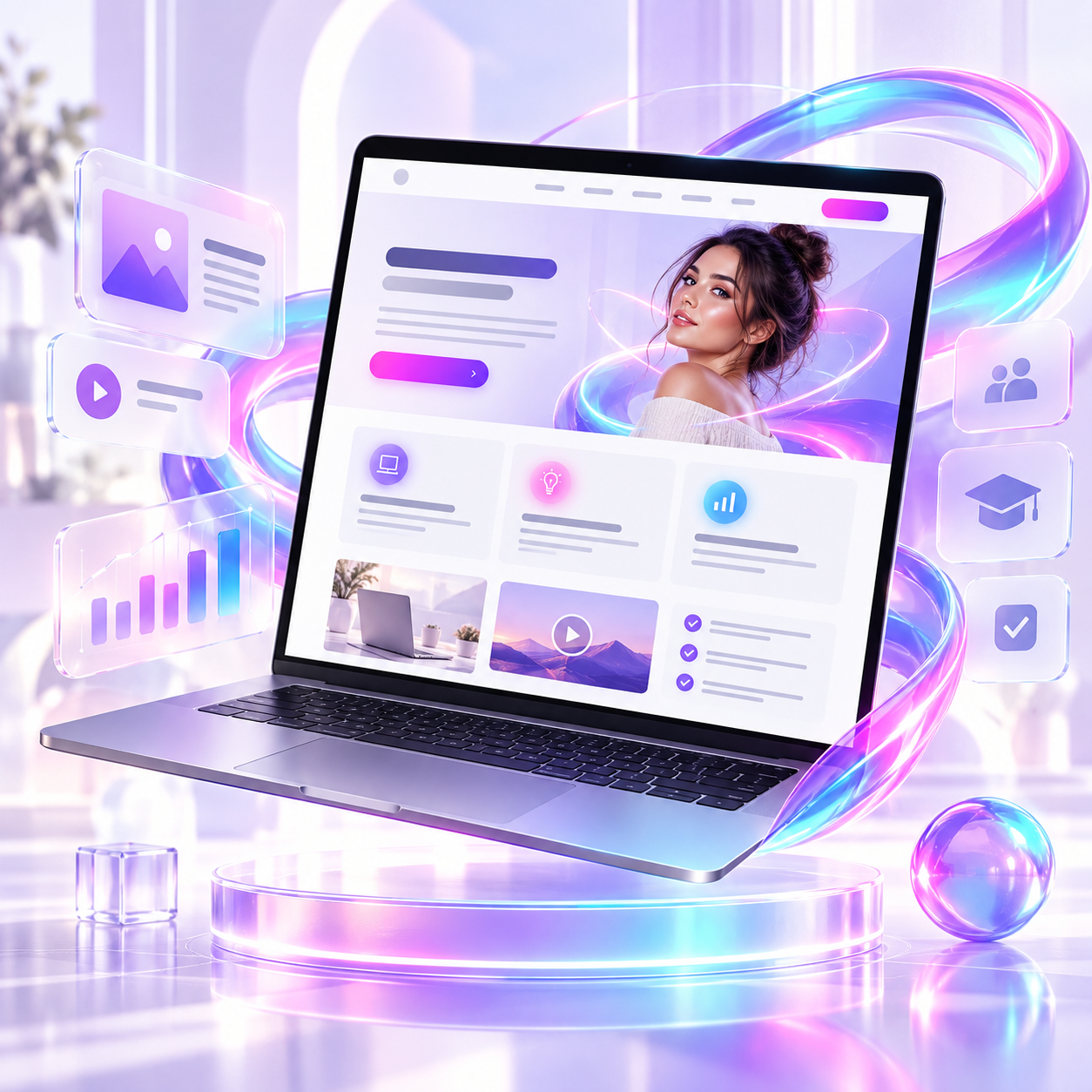 Sklep Mockup kursu o tworzeniu landing page